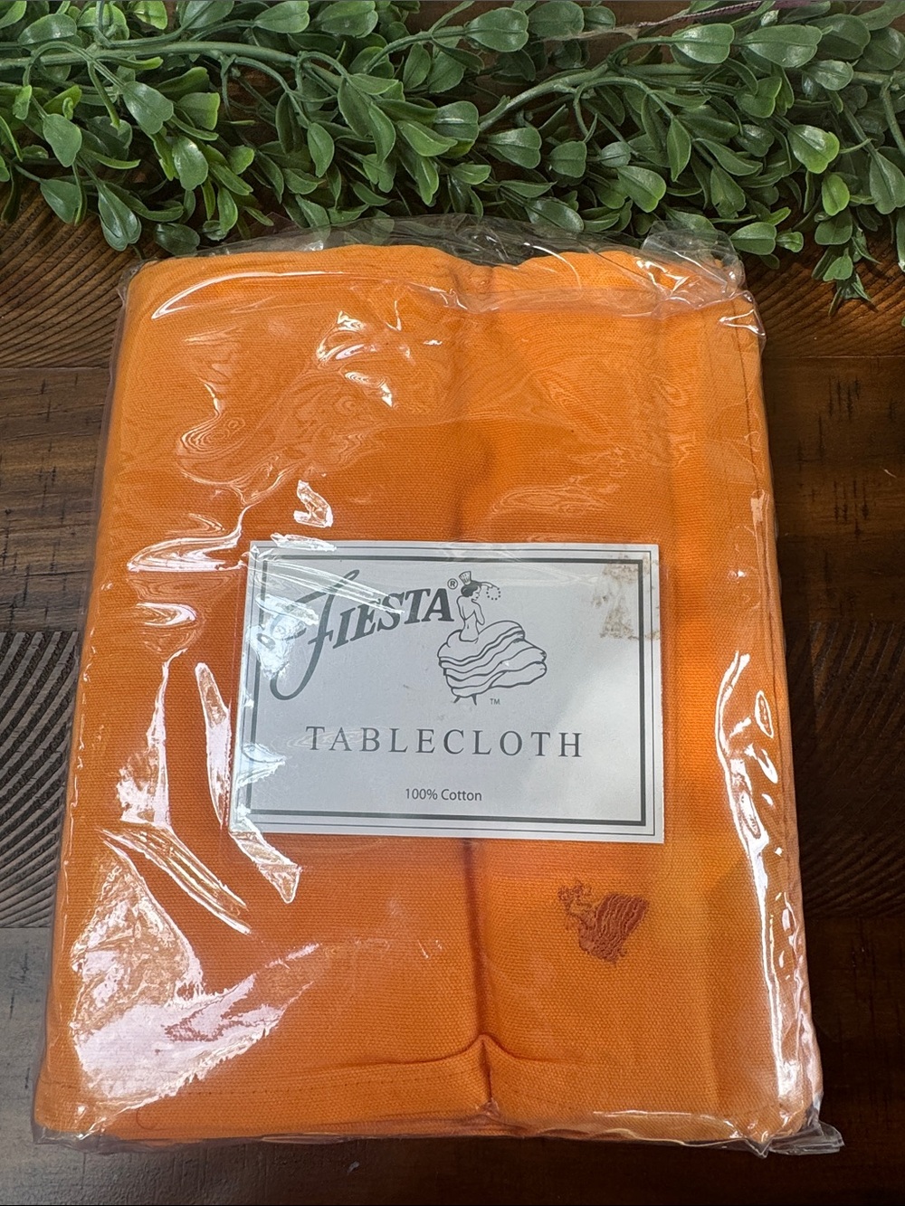 NWT Orange Fiesta 60”x84” Tangerine Tablecloth